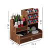 Portalápices Oblicuo ins Simple Caja de Almacenamiento de Papelería de Escritorio Suministros de Almacenamiento de Documentos de Oficina Portalápices de Madera Multirejilla