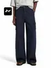Calça de trabalho retro americana para homens e mulheres, multi-bolsos, modelagem que emagrece, solta, versátil, larga, perna reta, calça casual de perna larga