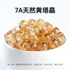Joyería Jingdian Cristal Amarillo Natural Torre Cuentas Sueltas Pulsera de Citrino Accesorios para DIY Pulsera de una Sola Cuenta Productos Semi-Terminados Venta al por Mayor
