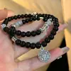 Pulseira Série Fofoca Quente Novo Estilo Chinês Wang Ye Tai Chi Bagua Retrô Camada Dupla Pulseira Unissex