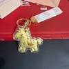 Novo Modelo Ouro 999 Ouro Puro 20Mg "Fique Rico Instantaneamente" Pingente Criativo Chaveiro Cordão de Celular Fábrica Atacado