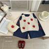 Conjunto de Verano para Niñas 2026 Nuevo Estilo para Niñas Jóvenes, Elegante Chaleco sin Mangas y Pantalones Cortos Delgados de Mezclilla Conjunto de Dos Piezas