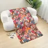 Chal de Patchwork Geométrico Abstracto de Alta Gama con Estampado de Venta Caliente Transfronteriza, Colorido, Protección Solar, Toalla de Playa para Viajes, Bufanda Delgada de Seda para Mujer