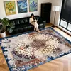 Alfombra de piso estilo persa Amazon transfronteriza, cobertura completa de área grande, fácil de mantener, alfombra para mesa de centro, alfombra de cachemir sintético para sala de estar y dormitorio