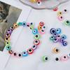 Cuentas redondas planas de resina de color, cuentas sueltas, hechas a mano, accesorios para pulseras, fabricantes al por mayor