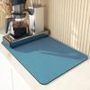 Tapete de Café de Lama Diatomácea de Cor Sólida Transfronteiriço Absorvente Padrão Mármore Leting Tapete Amazon Daifa Mesa de Jantar Tapete Isolante de Calor