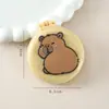 Peine de Cojín de Aire de Conejillo de Indias Lindo de Dibujos Animados Espejo Mini Integrado Peine de Belleza Plegable para Niña Peine de Masaje Plegable para Viaje