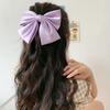 Bow Hairpin Headwear Cetim Branco Cremoso de Alta Qualidade Parte de Trás da Cabeça Spring Hairpin Novos Acessórios de Cabelo Coreano