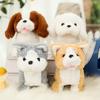 Lindo perro de peluche eléctrico, mascota artificial digital que ladra y mueve la cola, conejito de juguete para niños.