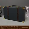 Maleta Vieja de Cuero Estilo Británico Maleta de Mano Estilo Europeo Maleta de Viaje Caja de Almacenamiento Maleta de Equipaje Maleta de Mano Accesorio Decorativo