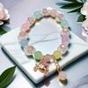 Pulseira Princesa Fofa Cor de Doce para Melhores Amigas, Pulseiras de Contas para Crianças, Doce e Sofisticada, Bijuterias Versáteis para Barracas