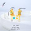Tienda de Oro Puzuo Mismo estilo Accesorios DIY Mariposa Gemela Pagoda Bodhi Colgante Pierogel Pulsera Collar Accesorios