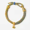 Pulseira com Mantra de Seis Caracteres do Xizang, Corda Colorida, Pulseira de Corda Vermelha Tecida à Mão, Joia do Ano de Nascimento Feminino, Pulseira Masculina, Étnica