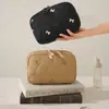Bolsa de Armazenamento de Viagem Sincera, Bolsa de Maquiagem Acolchoada com Amor de Alto Valor, Bolsa de Armazenamento de Artigos de Higiene Pessoal de Viagem, Bolsa de Mão Portátil