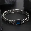 Pulseira Transfronteiriça de Aço Titânio para Homens, Não Desbota, Luxo Leve, Sensação de Alta Qualidade, Joia Versátil Hip-Hop, Acessórios Retro Simples e Únicos para Mulheres