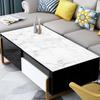 Mesa de Centro Nórdica Simple con Patrón de Mármol Blanco Puro Mantel Impermeable y a Prueba de Aceite para el Hogar Mantel de Cuero PVC Engrosado