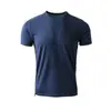 Tacto sedoso y fresco, corte tridimensional, nueva camiseta deportiva de verano ligera, transpirable, para exteriores, de secado rápido, con cuello redondo, de manga corta, para hombre