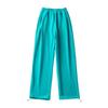 Pantalones Jogger Casuales Holgados de 12 Colores para Mujer, Pantalones Deportivos Chic con Caída, Pantalones Rectos con Cordón de Pierna Ancha, Pantalones Hasta el Piso