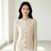Casaco Cardigan Suéter de Tricô Feminino, Gola Redonda, Manga Longa, Novo Outono/Inverno Solto Emagrecedor Suéter de Tricô Trançado