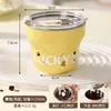 Taza Mini Portátil de Acero Inoxidable 304, Taza de Café de Dibujos Animados Linda de la Suerte, Taza para Beber Doméstica