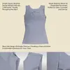 Camiseta Base Acolchada Cuello Cuadrado Sensación de Segunda Piel Zeriluna, Suave y Cómoda al Tacto, Ligera y Transpirable, Camiseta sin Mangas para el Día a Día Amigable con la Piel