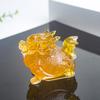 Resina de Piedra Triturada de Cristal Natural Adorno de Tortuga Dragón Piedra Semipreciosa Decoración para el Hogar Sala de Estar Regalo Amatista Calcedonia Verde