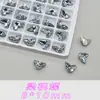 Rhinestones Mixtos K9 de Alta Calidad para Uñas, Imitación Huazi Azul Claro Multifacéticos de Fondo Plano Forma Irregular Granel Brillantes Rhinestones Grandes para Uñas