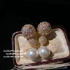 Pendientes de Borla de Gema en Forma de Abanico de Concubina Imperial Papalacha Chapados en Oro de 18K Mariposa de Vidrio Arcoíris Pendientes de Zirconia