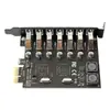 Placa Adaptadora Pcie para Usb3.0 7 Portas Pci-E Placa de Expansão para Computador Desktop Fonte de Alimentação Externa Grátis Chip Nec