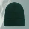 Chapéu de Lã Outono e Inverno, Chapéu de Tricô Quente de Cor Sólida com Topo Arredondado, Bordado de Logotipo Personalizado, Chapéu Pulôver à Prova de Frio para Exterior, Chapéu para Clima Frio
