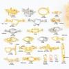 Borboleta de ouro 18K em forma de O fivela de pérola conexão irregular pulseira colar Pérola diy pulseira colar fivela de fechamento