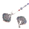 Collar azul de plata de ley 999 para mujer, vintage, plata pura, cierre de seguridad, cierre de plata para bebé, colgante de cierre de longevidad para adulto, cadena para suéter