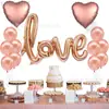 Venta Caliente de Amazon Globo de Amor Rosa Dorado de 18 Pulgadas Globo de Amor Grande de una Sola Pieza Set de Globos de Látex