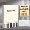 Carpeta para partituras, clip para libro de música de estudiante, carpeta de archivo A4 para partituras de hojas sueltas, bolsa para documentos de página insertable, carpeta para partituras de canciones de piano