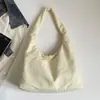Bolsa de hombro tipo tote de gran capacidad, estilo casual perezoso, nicho, estilo coreano, Shuai Mi Jia, nueva, color sólido, para ir al trabajo