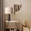Nueva Lámpara de Mesa de Gravedad de Mármol Danés Lámpara de Diseñador con Rayas Blancas y Negras Lámpara de Mesa Decorativa Simple