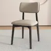 Silla de Comedor de Acero al Carbono Color Crema, Elegante Juego de Mesa y Sillas de Comedor, Silla de Comedor de Diseño para el Hogar, Silla Tapizada de Lujo Ligero de Gama Alta