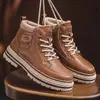 Estilo Old Money Retro Botas Dr. Martens Outono/Inverno Novo Estilo Britânico Masculino de Cano Alto Workwear Botas de Motocicleta Botas Casuais para Caminhada Masculino