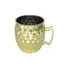 Fornecimento Transfronteiriço de Copos Moscow Mule, Copos de Coquetel de Aço Inoxidável, Copos em Formato de Tambor de Cobre Galvanizado Eletroliticamente Gravados, Taças de Vinho Personalizadas
