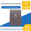 Brochura de Imóveis Corporativos Manual de Uma Página Hot Stamping Quatro Cores Processo de Encadernação com Cola UV Impressão de Álbum Impressão de Alta Definição