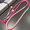 Cordón para teléfono móvil de mujer, cruzado, cuerda larga trenzada, empalmado y tejido, adecuado para viajes al aire libre, senderismo y compras