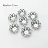 100 Piezas/Paquete Metal Flor Forma Pequeña Flor de Cinco Hojas Base Accesorios para Aretes Accesorios para Joyería DIY