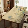 Mantel antiguo estilo chino nuevo, mantel para mesa de café y mesa de comedor de cuero estilo chino, de alta gama, impermeable, resistente al aceite, cubierta de mantel lavable
