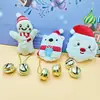 Broche de Boneca Sino de Natal de Pelúcia Desenho Animado DIY Alce Fofo Boneco de Neve Árvore de Natal Acessórios Acessórios Atacado