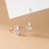 Pendientes de Plata de Ley S925 Nalan Estilo Coreano Moda Corona de Diamantes Pendientes Cortos Elegantes Lindos Joyería para Orejas E5277