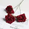 Flores Falsas, Flores Artificiales, Nueva Decoración Roja para Bodas, Flores para Camino, Accesorios para Sesiones de Fotos al Aire Libre, Flores Suaves de Seda