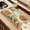 Tapete de secagem de diatomita mais vendido para decoração de mesa em casa, tapete antiderrapante, porta-copos isolante térmico, tapete de mesa popular TEMU, disponível para dropshipping