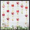 Colgante Decorativo Dorado Rojo Lazo y Flor Redonda Fiesta de Cumpleaños Boda Festividad Navidad Ventana