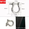 Grillete en D de Acero Inoxidable 304 Grillete en Forma de Arco Hebilla de Elevación Marina Anillo de Conexión para Cable de Acero M4-M38