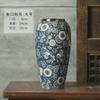 Jarrón de cerámica Jingdezhen hecho a mano, decoración de hotel, sala de estar famosa, nueva maceta de cerámica retro china